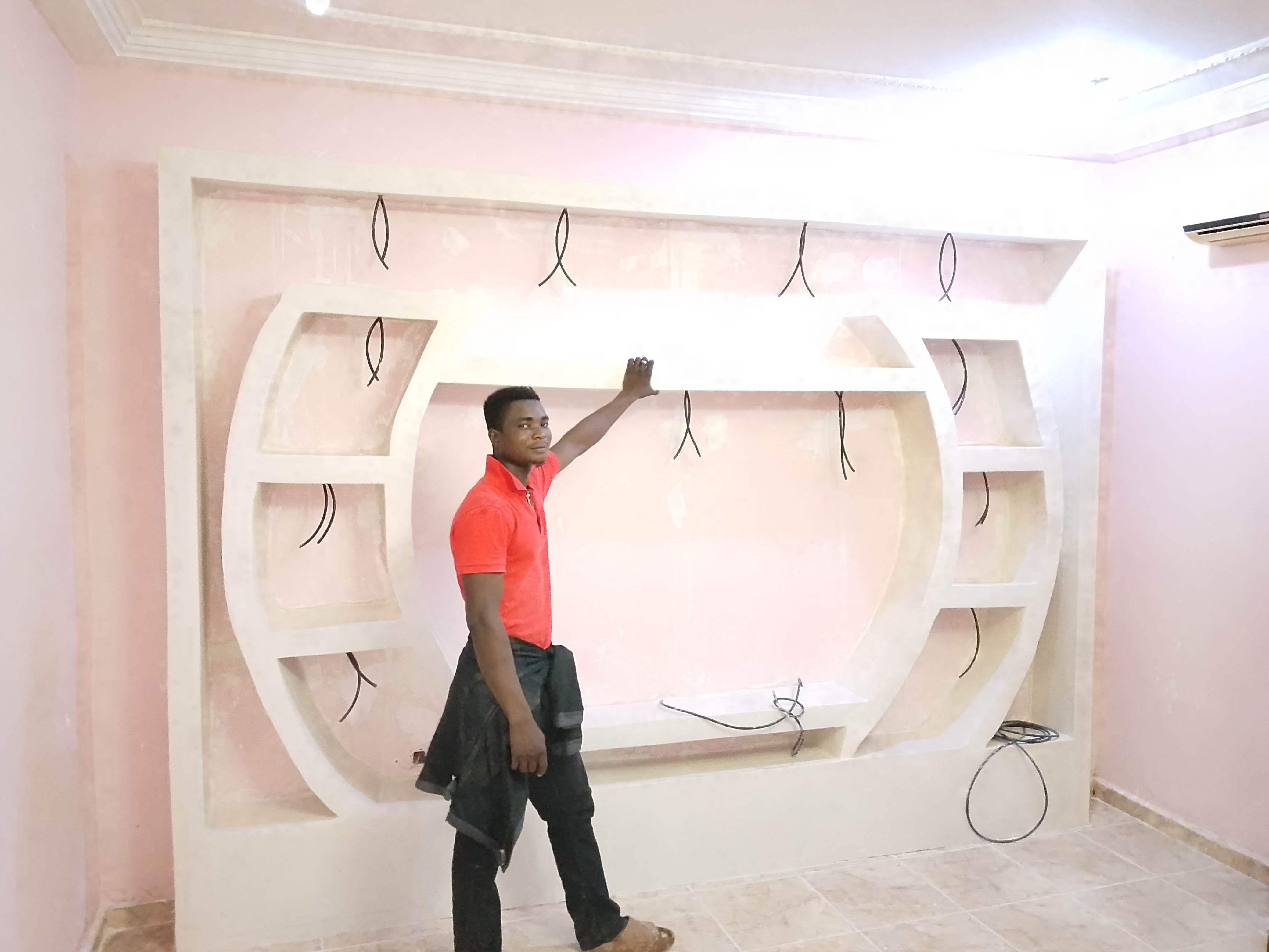 Construction team at work